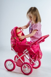 Kočárek pro panenky kov/plast 58x36x62,5cm v krabici