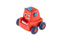 Auto monster plast 9x8cm mačkací jezdící 4 barvy 12ks v boxu
