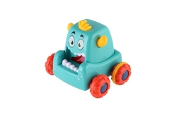 Auto monster plast 9x8cm mačkací jezdící 4 barvy 12ks v boxu