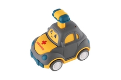 Auto/Autíčko zmáčkni a jeď plast 9cm na setrvačník 4 druhy 12ks v boxu