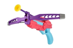 Kuše 27cm + šípy na přísavky 3ks plast růžová v krabici 33x20,5x5cm