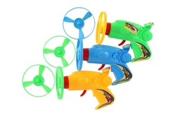 Vystřelovací vrtulka + startér pistole plast 12cm 3 barvy v sáčku