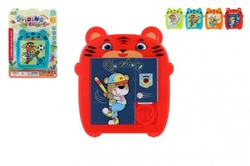 Přesouvačka hlavolam zvířátko plast 9x10cm 4 barvy  na kartě