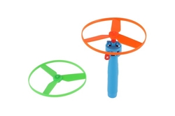 Vystřelovací vrtulka + startér plast 9cm 2 barvy v sáčku