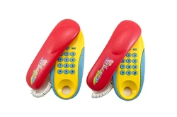 Telefony pokoj - pokoj plast 2ks na baterie vzdálenost 8m v krabici 30x24x7cm