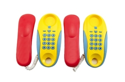 Telefony pokoj - pokoj plast 2ks na baterie vzdálenost 8m v krabici 30x24x7cm