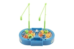 Hra ryby/rybář magnetická plast 14cm + 2 pruty na natažení 3 barvy na kartě