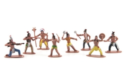 Figurky indiáni s mapou plast 6cm v sáčku
