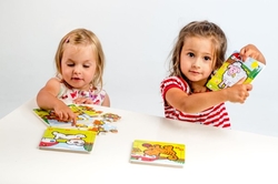Mini puzzle dřevěné 9 dílků Moje první zvířátka pro nejmenší 15x15x0,8cm 6 druhů MPZ 12m+