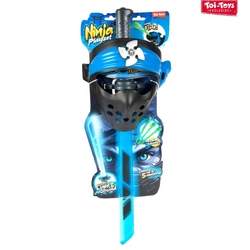 Ninja sada plast meč + maska + šipky 3ks na baterie se zvukem, světlem 4 barvy na kartě 20x62cm
