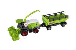 Kombajn/řezačka s vlekem plast 22cm na volný chod v krabici 27x12,5x6cm