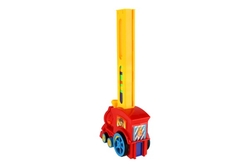 Lokomotiva/Vlak domino stavěcí plast 16cm na baterie se zvukem se světlem v krabici 33x23,5x8cm