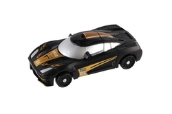 Transformer auto/robot plast 14cm černý na kartě 17x26x6cm