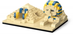 Stavebnice mini KOCO Pyramida a sfinga plast 410 ks v krabičce 13x16,5x7cm