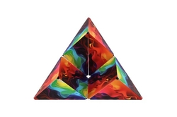 Hlavolam kostka magnetická duhová plast mix druhů v krabičce 6x6x6cm