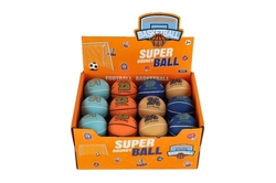 Míček extrémně skákací basketbalový pěna 6cm 4 barev 24ks v boxu