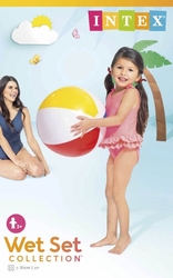 Míč nafukovací 51cm 3 pruhy v sáčku