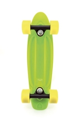 Skateboard - pennyboard 43cm, nosnost 60kg kovové osy, zelená, žlutá kola