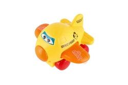 Letadlo s očima mávající křídla na klíček plast 8cm 6 barev 12ks v boxu