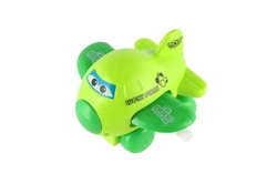 Letadlo s očima mávající křídla na klíček plast 8cm 6 barev 12ks v boxu