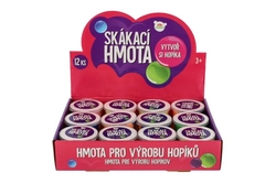 Hmota skákací hopíková v kelímku 7x6cm 3 barvy 12ks v boxu