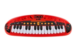Pianko ROCK STAR 31 kláves plast 46cm na baterie se zvukem, světlem v krabici 52x24x8cm
