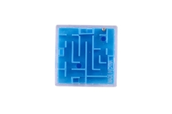 Bludiště kostka hlavolam plast 5x5cm 4 barvy na kartě