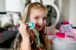 Křída na vlasy beauted zelená plast 5cm na kartě