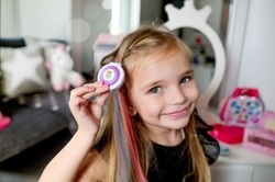 Křída na vlasy beauted fialová plast 5cm na kartě