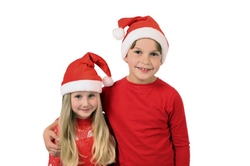 Čepice vánoční dětská látka průměr 25 cm na kartě karneval