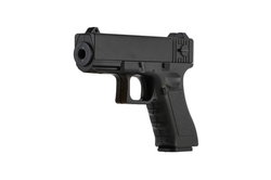 Pistole na měkké kuličky kov/plast 10cm + náboje 28ks 2 druhy na kartě 8ks v boxu