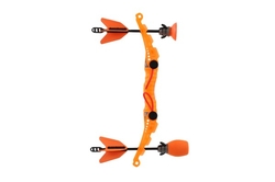 Luk 27cm + 2 šípy plast 2 barvy v krabici 29x13x7cm