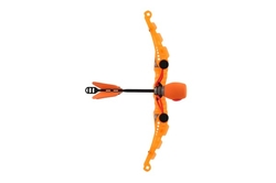 Luk 27cm + 2 šípy plast 2 barvy v krabici 29x13x7cm