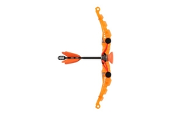 Luk 27cm + 2 šípy plast 2 barvy v krabici 29x13x7cm