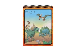 Kouzelné malování vodou/blok s tužkou dinosauři, 4 listy v sáčku  17x23x2cm