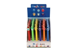 Tužka/pero gumovací monstrum 15cm plast 6 druhů 36ks v boxu