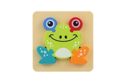 Pěnové puzzle 3D zvířátka 4 druhy v sáčku 16x16x2,5cm 12ks v boxu