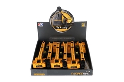 Stavební stroj jeřáb pásový plast/kov 8x26cm na setrvačník 6ks v boxu