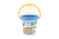 Kbelík na písek plast 15x13cm 2 barvy 12m+