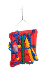 Houpačka plast 35x34cm červená nosnost 40kg v síťce