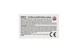 Formičky Bábovky na písek 4ks plast dopravní prostředky v síťce 12m+