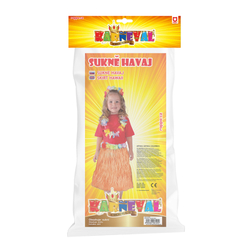 Sukně Havaj dětská oranžová 45 cm