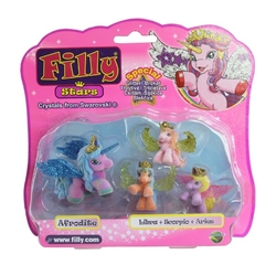 Filly Stars rodinka figurky 1+3ks fliška 4 druhy na kartě 18x17cm