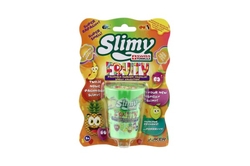 Sliz - hmota 100g v barvě ovoce 8cm 5 druhů v plastové krabičce na kartě 20ks v boxu