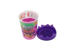 Sliz - hmota 100g v barvě ovoce 8cm 5 druhů v plastové krabičce na kartě 20ks v boxu