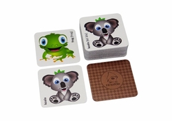 Kubíkovy hrátky se zvířátky 3v1 v plechové krabičce 10x4 cm  4ks v boxu