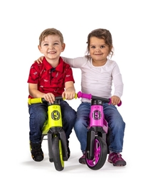 Odrážedlo FUNNY WHEELS Rider SuperSport zelené 2v1+popruh, výš. sedla 28/30cm nos 25kg 18m+ v krab.