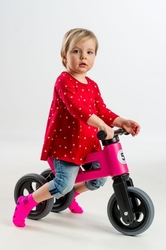 Odrážedlo FUNNY WHEELS Rider Sport růžové  2v1, výška sedla 28/30cm nosnost 25kg 18m+ v krabici
