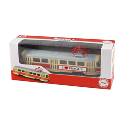 Kovová česká retro tramvaj 16 cm PRAGUE