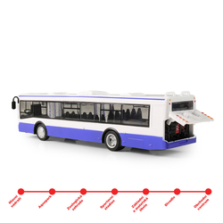 Autobus který hlásí zastávky česky 28 cm modrý